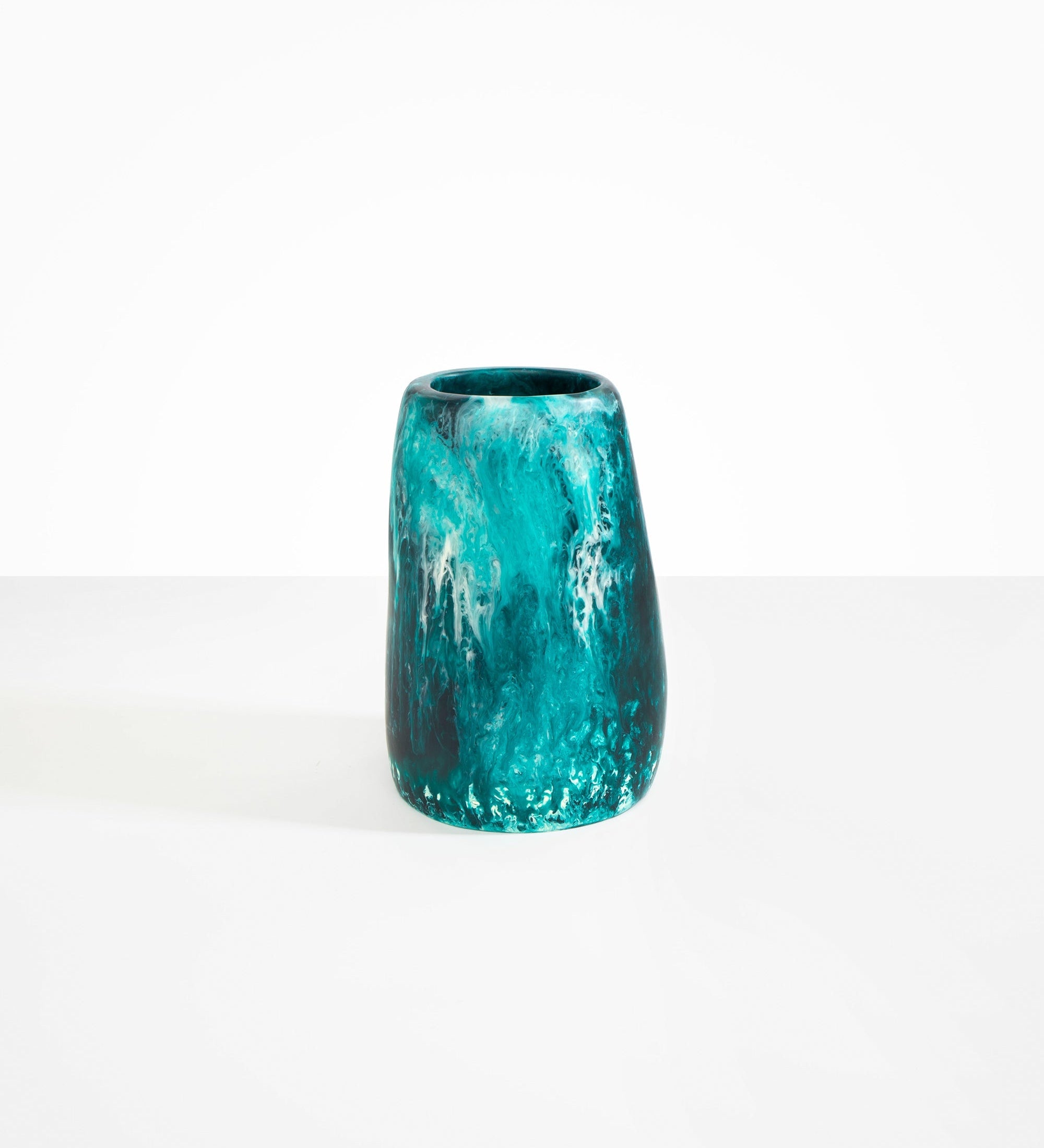 Dinosaur Designs Large Pebble Vase Vases in Lagoon color resin