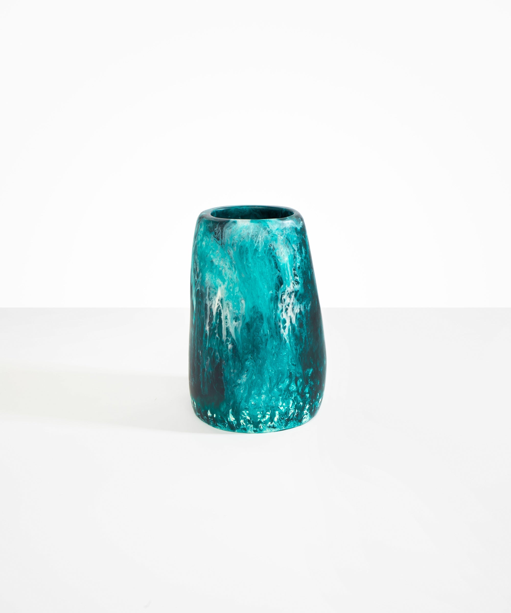 Dinosaur Designs Large Pebble Vase Vases in Lagoon color resin