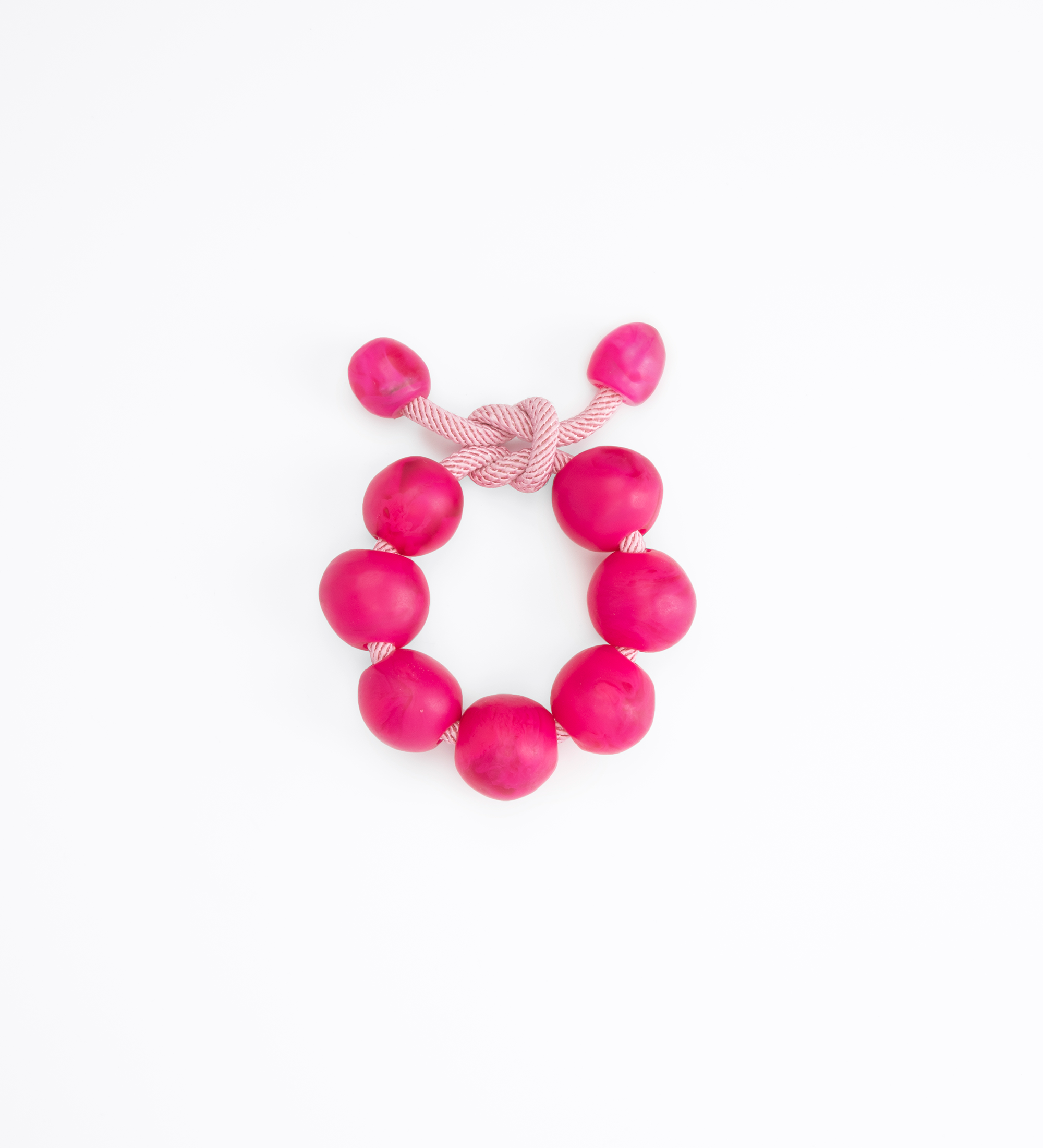 Dinosaur Designs Bold Ball Bracelet Bracelets in Flamingo color resin with One Size Fit