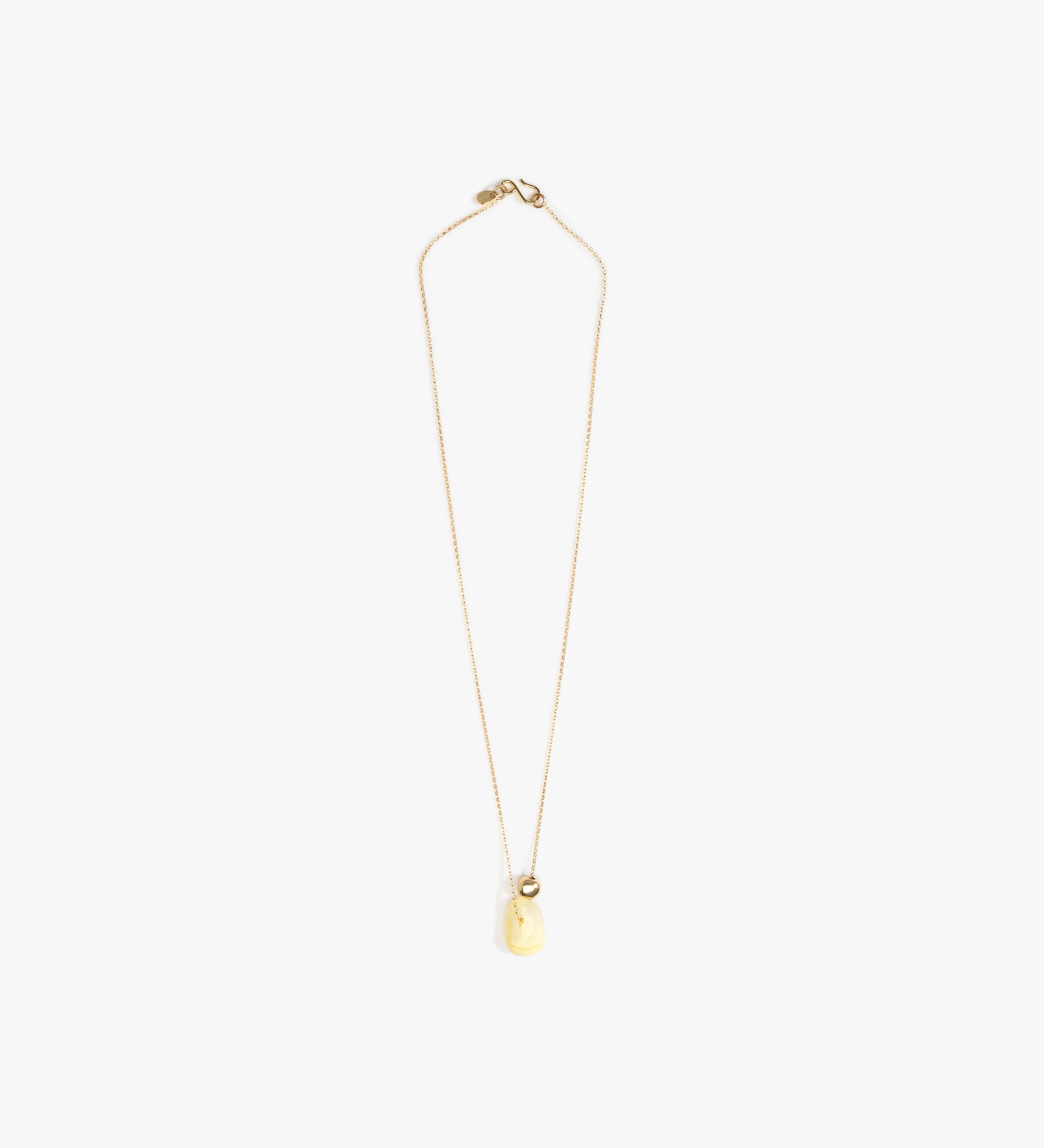 Dinosaur Designs Joie De Vivre Pendant Necklaces in Lemon color resin with Gold-Filled Material