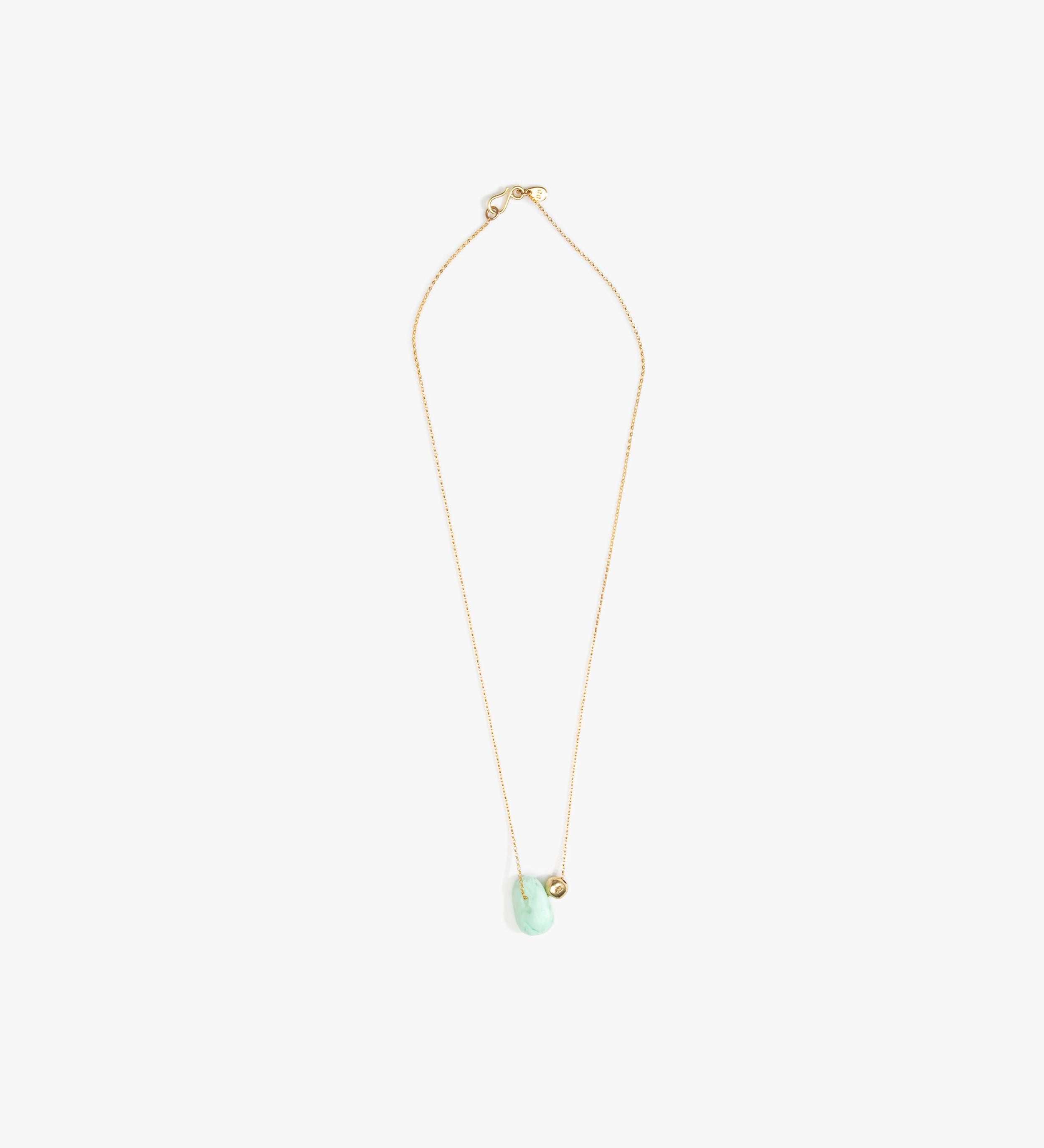 Dinosaur Designs Joie De Vivre Pendant Necklaces in Mint color resin with Gold-Filled Material