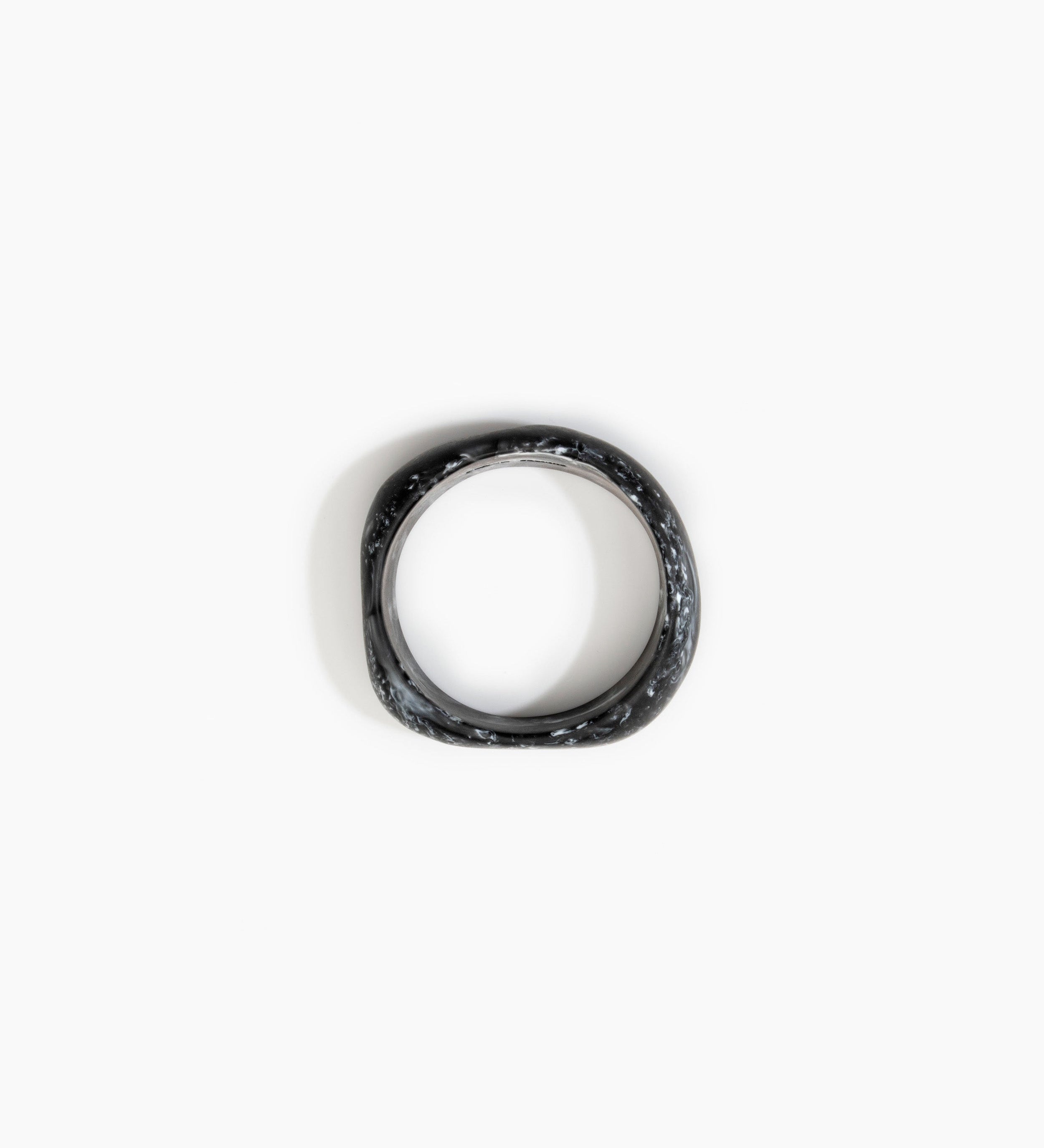 Dinosaur Designs Large Organic Bangle Bracelets in Black Marble color resin with Wide Fit