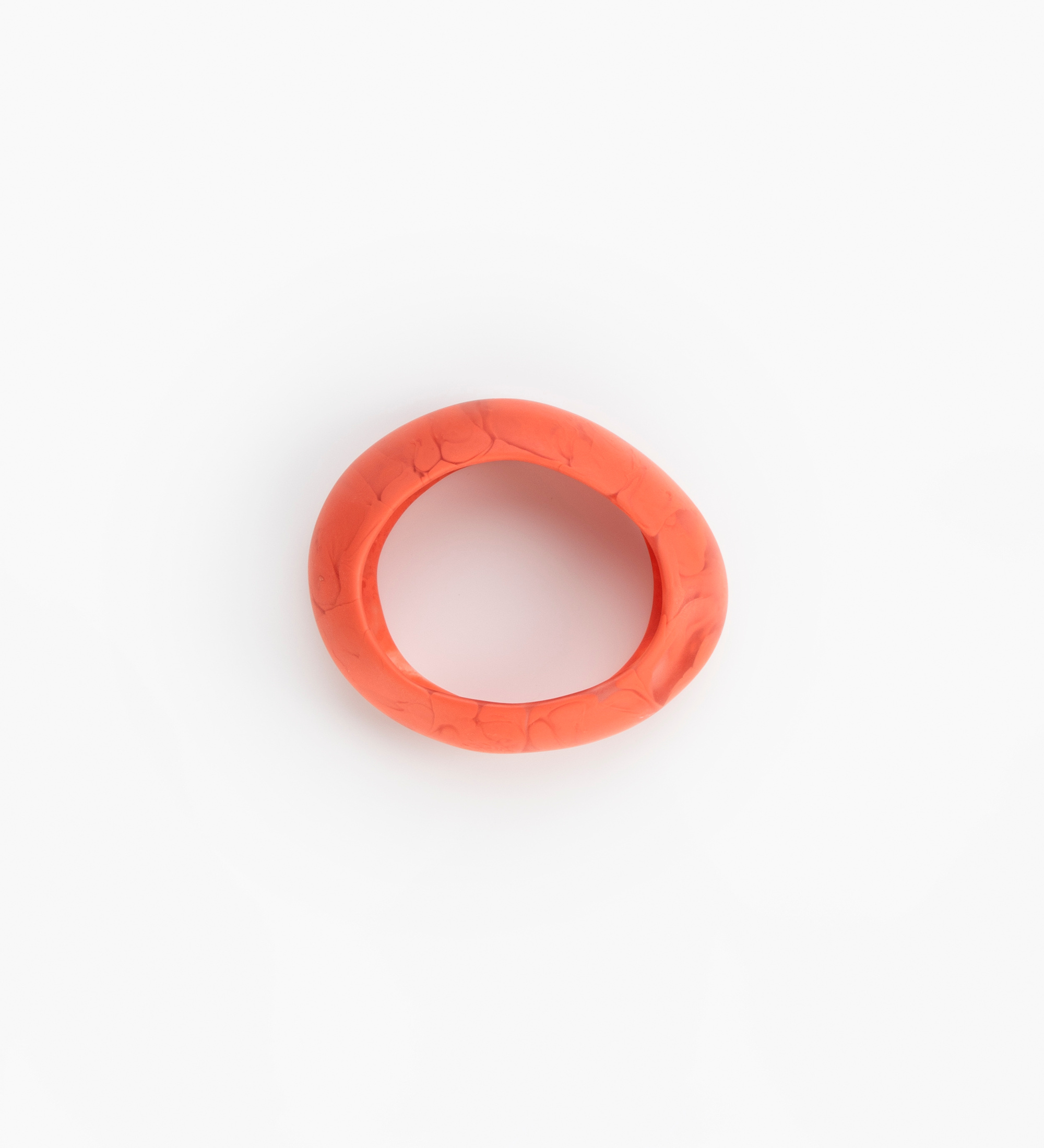 Dinosaur Designs Medium Rock Bangle Bracelets in Coral Swirl color resin with Wide Fit