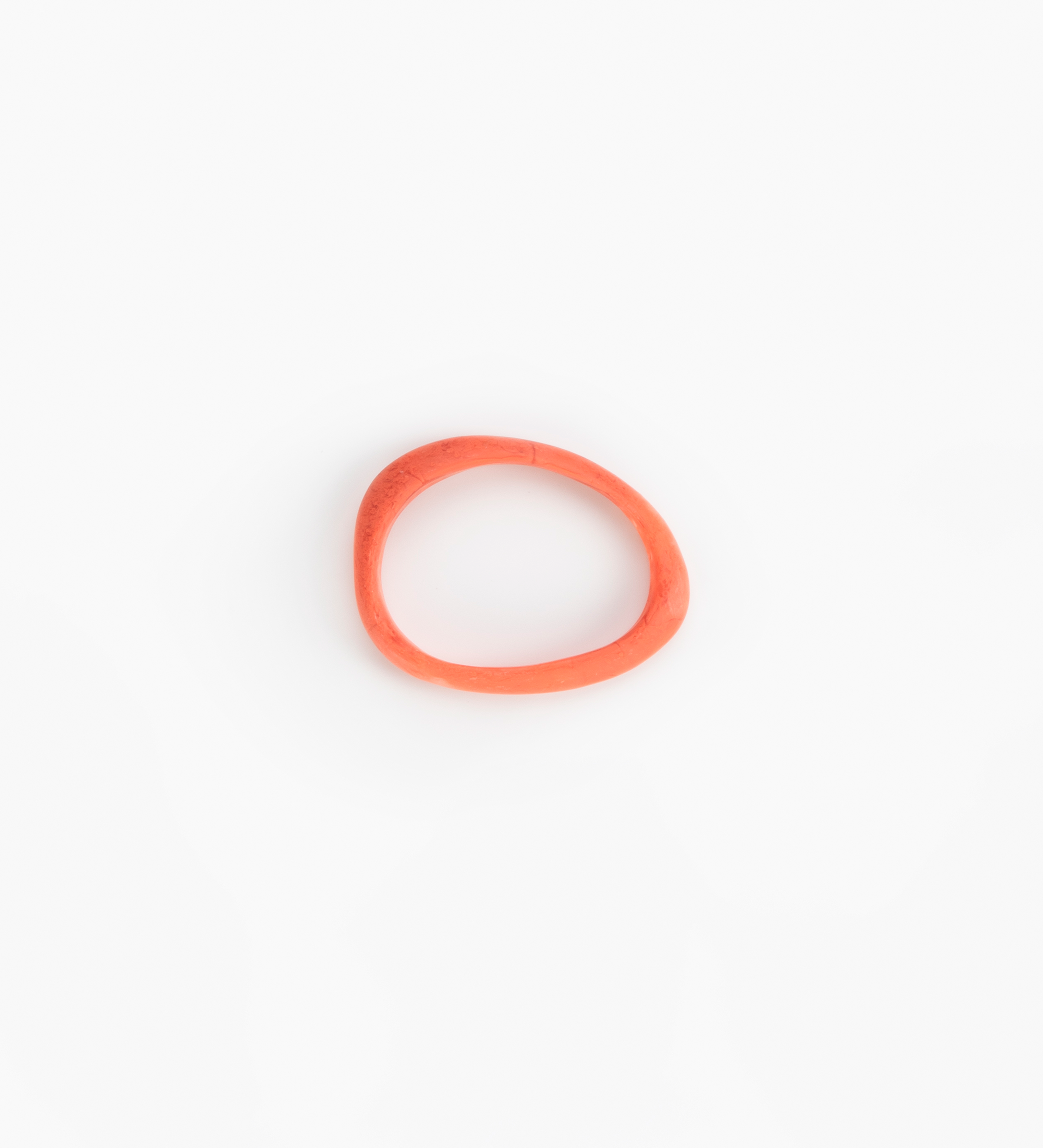 Dinosaur Designs Rock Wishbone Bangle Bracelets in Coral Swirl color resin with Wide Fit