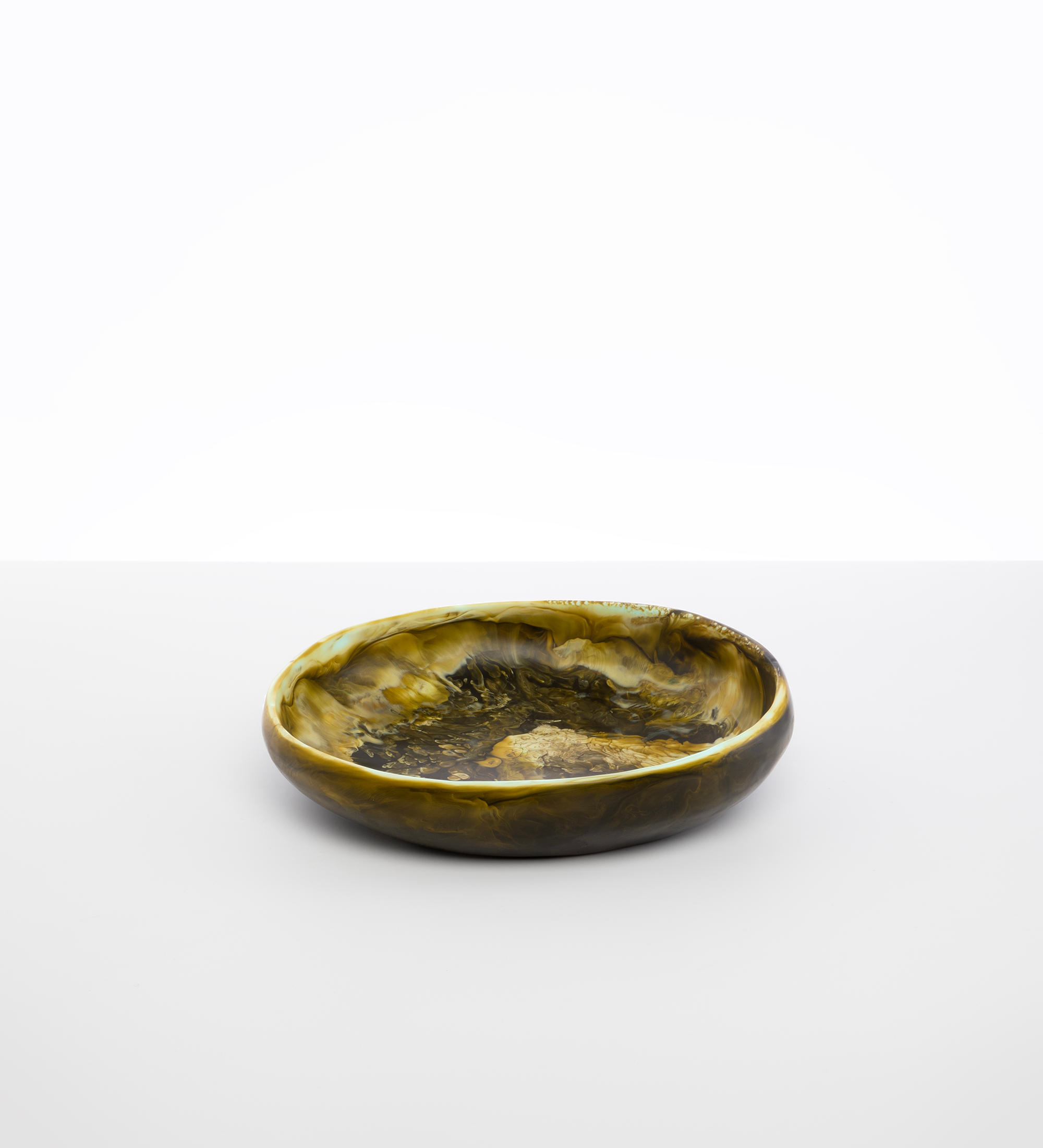 Dinosaur Designs Medium Earth Bowl Bowls in Malachite color resin